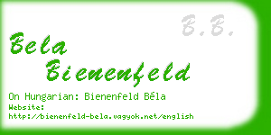 bela bienenfeld business card
