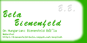 bela bienenfeld business card